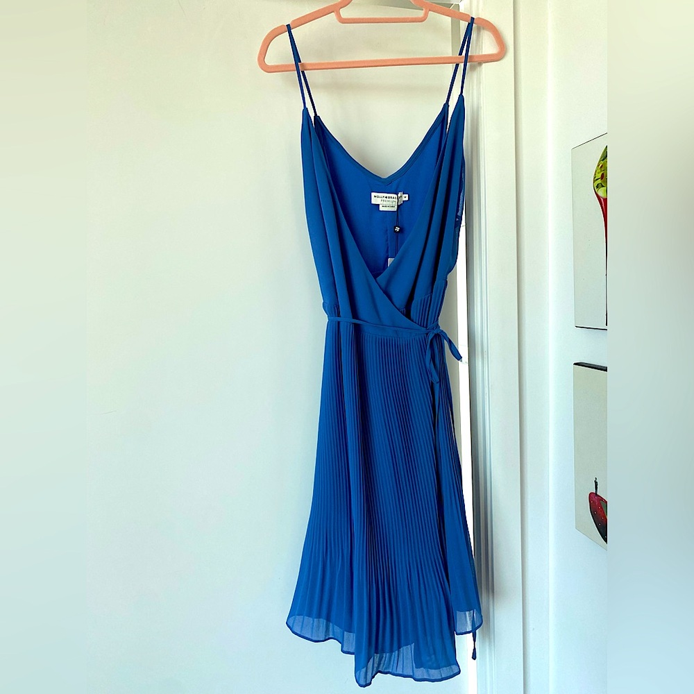 Molly Bracken l Blue Wrap Midi Dress